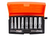 Työkalut - BAHCO socket set 1/4 lang 10 pieces 4-13mm - S0810L