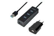 USB hub - AXAGON HUE-S2BP - keskusyksikkö - 4 porttia USB hub - 4 porttia - USB 3.2 - Musta - HUE-S2BP