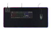 Lisävarusteet hiirelle ja näppäimistölle - Deltaco GAMING XL RGB Mousepad with integrated QI Wireless Charging - GAM-092
