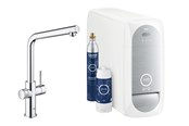 Sekoittajat ja liittimet - Grohe GROHE Blue Home, L-juoksuputki Aloituspakkaus, Kromi - 31454001