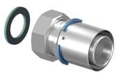 Alupex-järjestelmät - Uponor s-press plus sovitin, jossa on pyörivä mutteri ja litteä tiivistyspesuri 25 mm x 34 - 1070606