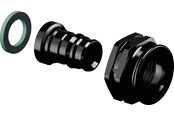 PEX-järjestelmät - Uponor q&e adapter swivel nut ppsu black 16 mm x 12 - 1038021