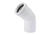 Viemäröinti - Wavin Wafix pp bend 45° x 40 mm Valkoinen - 1440307