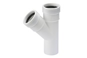 Viemäröinti - Wavin Wafix pp branch 45° ø32 x ø32 mm Valkoinen - 1440400