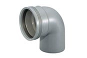 Viemäröinti - Wavin Wafix pp bend 88.5° x 75 mm Harmaa - 1450323