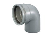 Viemäröinti - Wavin Wafix pp bend 88.5° x 110 mm Harmaa - 1450343