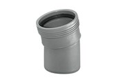 Viemäröinti - Wavin Wafix pp bend 15° x 50 mm Harmaa - 1450310