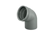 Viemäröinti - Wavin Wafix pp bend 67° x 50 mm Harmaa - 1450315