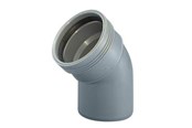 Viemäröinti - Wavin Wafix pp bend 45° x 75 mm Harmaa - 1450322