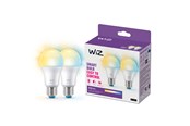 Smart Home - Älykoti - WiZ Tunable A60 E27 LED-lamppu, 2 kpl - Himmennettävä valkoinen LED-valo lämpimästä viileään - 929003781942