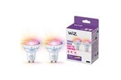 Smart Home - Älykoti - WiZ Color GU10-kohdelamppu, 2 kpl - RGB/16 miljoonaa väriä + himmennettävä valkoinen LED-valo - 929003772342