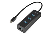 USB hub - AXAGON HUE-S2C - keskusyksikkö - 4 porttia USB hub - 4 porttia - USB 3.2 - Musta - HUE-S2C