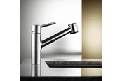 Sekoittajat ja liittimet - KWC luna E with pull-out Suihku chrome used in commercial kitchens - 10.441033-000