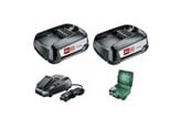 Akut ja Paristot - Bosch BATTERISÃ†T 18V 2X2.5AH M/LADER S-BOX - 1600A019E4
