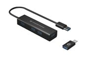 USB hub - Conceptronic HUBBIES06B - keskusyksikkö - 4 porttia USB hub - 4 porttia - USB 3.2 - Musta - HUBBIES06B