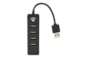 USB hub - Nedis UHUBU2420BK - hub - 4 ports USB hub - 4 porttia - Musta - UHUBU2420BK