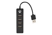 USB hub - Nedis UHUBU2420BK - hub - 4 ports USB hub - 4 porttia - Musta - UHUBU2420BK