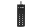 USB-tikku - Verbatim Näppäimistöllä suojattu - 64GB - USB-tikku - 49431