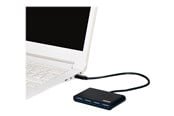USB hub - PORT Designs PORT Connect USB HUB 4 PORTS Tyyppi C USB hub - 4 porttia - Musta - 900123