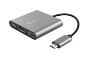 Telakointiasemat - Trust Dalyx 3-in-1 Multiport USB-C Adapter - 23772