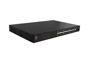 Kytkimet - LevelOne GEP-2821 28-Port Gigabit PoE Switch 24 PoE Outputs 2 x Gigabit RJ45 2 x Gigabit SFP 802.3at/af PoE 390W - GEP-2821