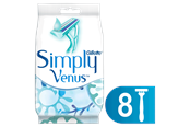 Parranajovälineet - Gillette-Venus Gillette Simply Venus 2 kertakäyttöhöylä 8 kpl - 7702018024599