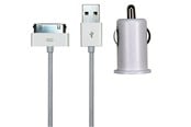 Puhelin - Adapterit & Laturit - Sinox 12V Car Charger w/30-pin 1.0A - 1m - White - SXI782