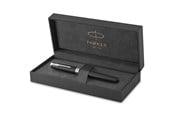 Kirjoitus- ja piirustustarvikkeet - Parker Sonnet Fountain Pen | Matte Black Lacquer with Palladium Trim | Fine Nib | Gift Box - 1931521
