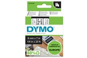 Paperit, valokuvapaperit ja tarrat - DYMO D1 -teipit, 6 mm x 7 m, musta teksti valkoiselle, itseliimautuvat teipit LabelManager-tarratulostimille, aito - 43613