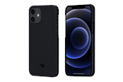 Puhelin - Kannet ja kotelot - PITAKA Apple iPhone 12 MagEZ - Black/Grey Twill - KI1201M