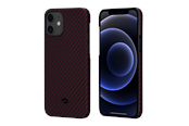 Puhelin - Kannet ja kotelot - PITAKA Apple iPhone 12 MagEZ -kotelo - Musta/Punainen Twill - KI1203M