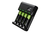 Akut ja Paristot - Green Cell VitalCharger battery charger - 0.5 Watt - with 4 x AA NiMH 800 mAh ladattavat paristot - GRSETGC02