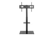 Seinäkiinnitys, AV-kiinnikkeet & AV-kalusteet - Alterzone Slim 7g jalusta lasipohjalla 37 "-70" TV:lle, musta - Max 40 kg - recommended for - ALZTVSLIMGL37-70-T