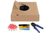 Verkkokaapelit - Pro CAT 6 Outdoor network cable set U/UTP Musta 100 - Musta - 100m - 4040849554407