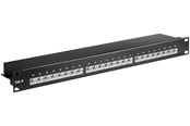 Verkkokaapelit - Pro KCAT 6 19 tuuman (48,3 cm) Patch Paneli 24 porttia musta - Musta - 0.4m - 4040849930485