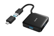 USB hub - Hama - keskittimen - 4 porttia USB hub - 4 porttia - USB 3.1 - Musta - 00200116