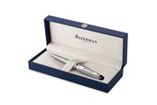 Kirjoitus- ja piirustustarvikkeet - Waterman Expert Ballpoint Pen | Stainless Steel with Chrome Trim Medium Nib with Blue Ink Refill Gift Box - S0952100