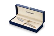Kirjoitus- ja piirustustarvikkeet - Waterman Hémisphère Rollerball Pen | Stainless Steel with 23k Gold Trim | Fine Point | Black Ink | Gift Box - S0920350