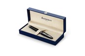 Kirjoitus- ja piirustustarvikkeet - Waterman Carène Black Sea Fountain Pen | High-Gloss Black with Palladium Plated Trim | Fine Nib with Blue Ink Cartridge | Gift Box - S0293970