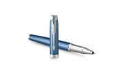 Kirjoitus- ja piirustustarvikkeet - Parker IM Rollerball Pen | Premium Blue Grey with Chrome Trim | Fine Point with Black Ink Refill | Gift Box - 2143648