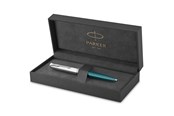 Kirjoitus- ja piirustustarvikkeet - Parker 51 Ballpoint Pen | Teal Blue Barrel with Chrome Trim | Medium Point with Black Ink Refill | Gift Box - 2123508