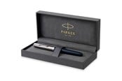 Kirjoitus- ja piirustustarvikkeet - Parker 51 Fountain Pen | Midnight Blue Barrel with Chrome Trim | Fine Nib with Black Ink Cartridge | Gift Box - 2123501