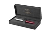 Kirjoitus- ja piirustustarvikkeet - Parker 51 Fountain Pen | Burgundy Barrel with Chrome Trim | Fine Nib with Black Ink Cartridge | Gift Box - 2123496