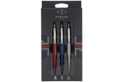 Kirjoitus- ja piirustustarvikkeet - Parker Jotter London Trio Discovery Pack: Ballpoint Pen (Royal Blue) Gel Pen (Red Kensington) & Mechanical Pencil (Stainless Steel) - 2032740