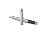 Kirjoitus- ja piirustustarvikkeet - Parker Jotter Fountain Pen | Stainless Steel with Chrome Trim | Medium Nib Blue Ink | Gift Box - 2030946