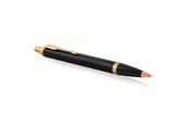 Kirjoitus- ja piirustustarvikkeet - Parker IM Ballpoint Pen | Black Lacquer with Gold Trim | Medium Point Blue Ink | Gift Box - 1931666