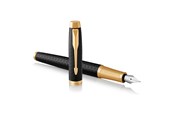 Kirjoitus- ja piirustustarvikkeet - Parker IM Fountain Pen | Premium Black | Fine Nib with Blue Ink Refill | Gift Box - 1931646