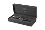 Kirjoitus- ja piirustustarvikkeet - Parker Sonnet Fountain Pen | Matte Black Lacquer with Palladium Trim | Medium Nib | Gift Box - 1931522