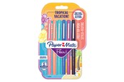 Kirjoitus- ja piirustustarvikkeet - Paper Mate Flair -huopakynät | Keskikokoinen kärki (0.7 mm) | Tropical Vacation Värilajitelma | 6 kpl - 2028906