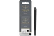 Kirjoitus- ja piirustustarvikkeet - Parker Fountain Pen Ink Refill Cartridges | Long | Black QUINK Ink | 5 Count (Blister) - 1950402